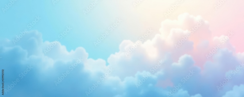 Soft pastel light blue abstract background with gentle gradients and blurred cloud-like shapes , design element, interior design Soft pastel light blue abstract background with gentle gradients and blurred cloud-like shapes , design element, interior design