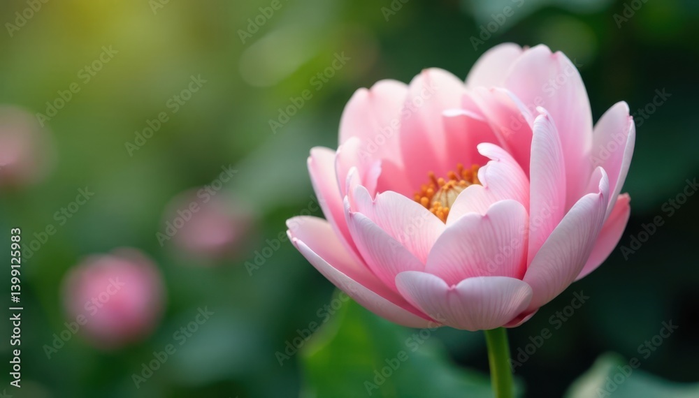 Soft pink petals unfurl from white ranunculus blooms , , floral Soft pink petals unfurl from white ranunculus blooms , , floral