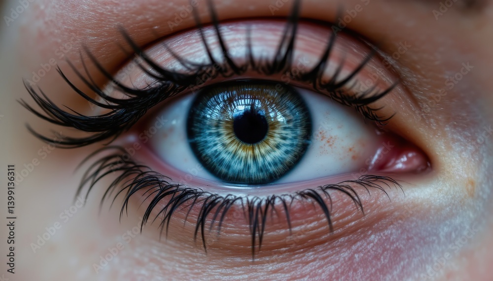 Fototapeta premium Closeup of a blue eye