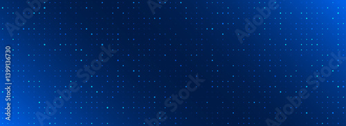 Blue glowing pixel dot pattern. Navy color mosaic pattern backdrop. Abstract neon grid wallpaper. Vector modern technology, business, science, healthcare, medicine, presentation design background