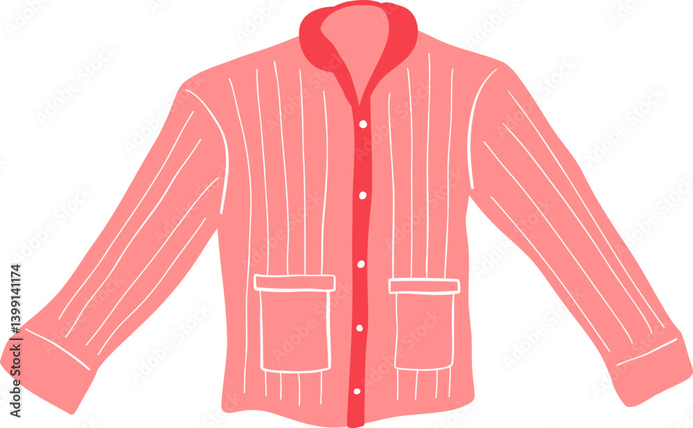 Comfy Top Stripes Pajama Illustration