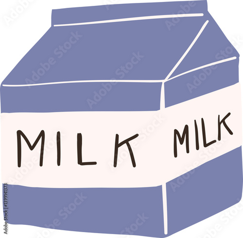 Hand Drawn Milk Box Illustration