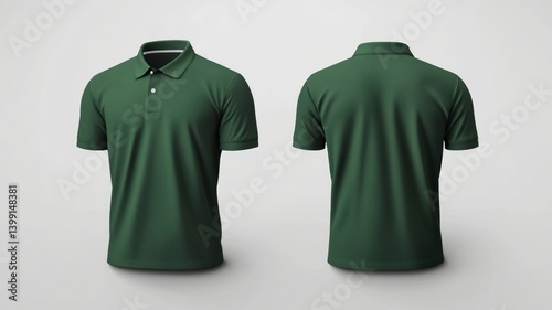 green polo shirt mockup