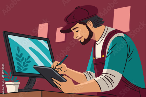 Create a vibrant, realistic cartoon background vector illustration suitable for 2025, featuring playful elements and dynamic composition.  Focus on a cheerful and engaging aesthetic.
