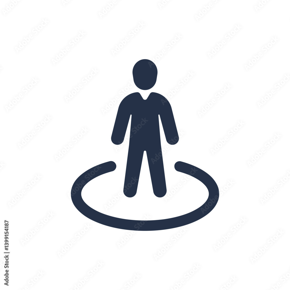 Personal location icon. Solid glyph series icon Personal location icon. Solid glyph series icon