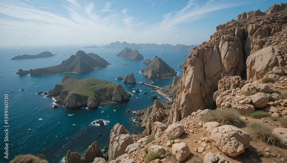 The Ballestas Islands are a group of islands near the city of Pisco, in Peru. They are made up of rock formations where an important marine fauna is found, with guano birds such as the guanay, the boo