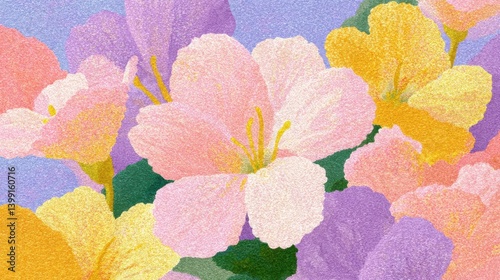 Dreamy macro floral mix in pink and yellow