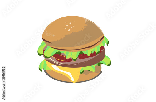 ハンバーガのイラスト
