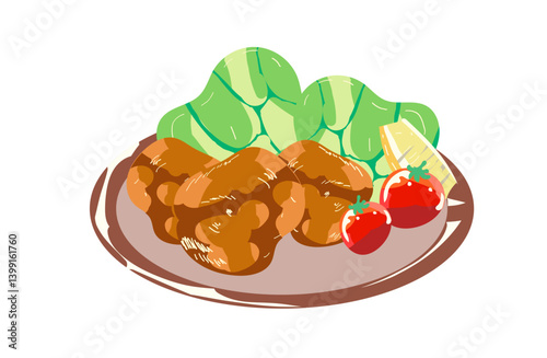 唐揚げのイラスト