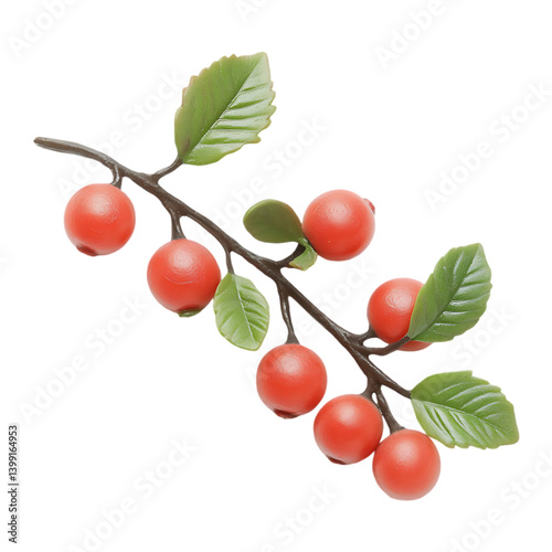 Fresh Ackee Fruit branch Isolated on transparent background