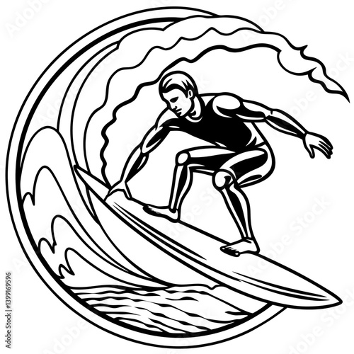vector illustration of a snowboarder