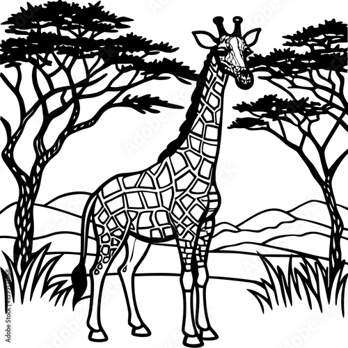 giraffe cartoon illustration