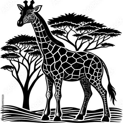 giraffe cartoon illustration