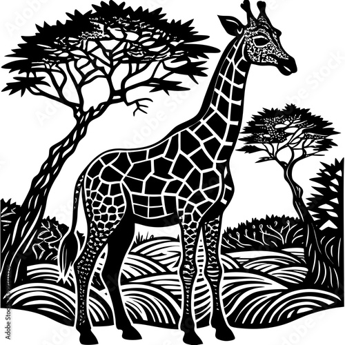 giraffe cartoon illustration