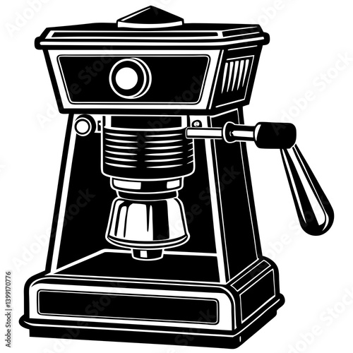 coffee maker on white background