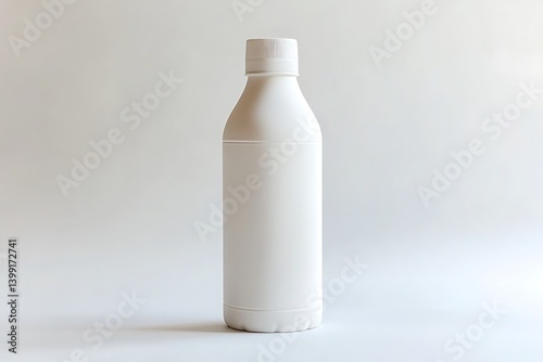 Blank White Plastic Bottle Ready for Branding