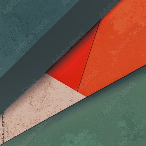 Abstract Geometric Shapes in Vibrant Colors and Textures