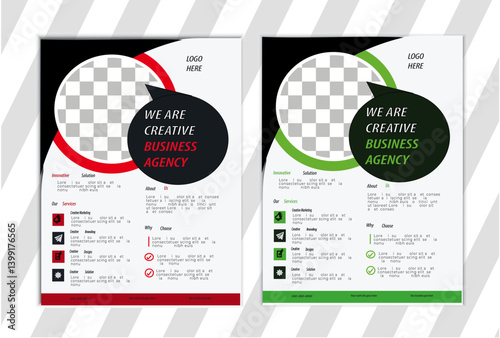 A bundle of 4 templete of defferent colors, a4 flyer templete,modern business flyer templete,creative professional aditable vector templere design.
