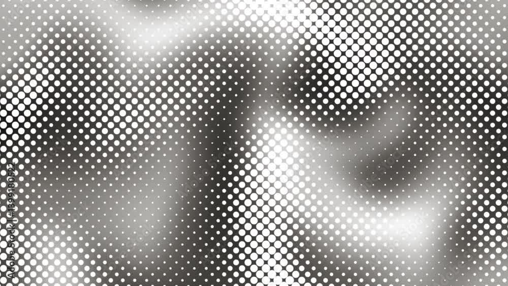  Abstract halftone dots technology wavy background with smooth and dynamic smooth animation.