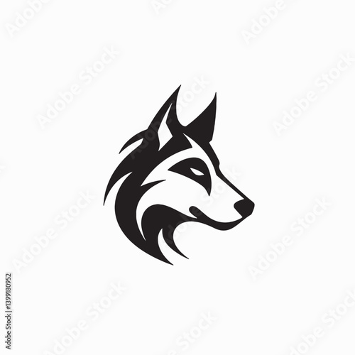 Bold Dog Head Logo in Vector Art