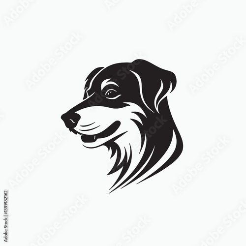 Modern Dog Face Icon Logo Vector