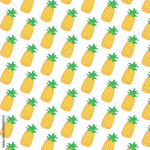 Food pattern design, pineapple pattern design.