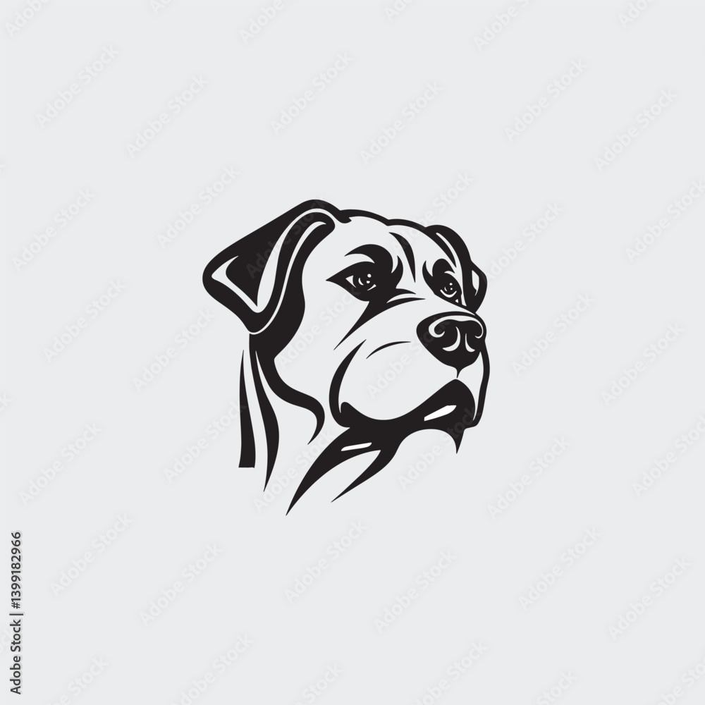 Fototapeta premium Vector Dog Head Icon for Pet Logo