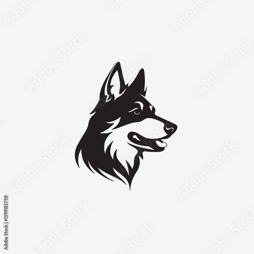 Classic Dog Head Logo Vector Isolated