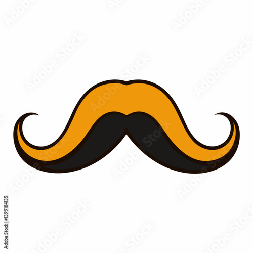 Father’s Day-themed mustache vector for stylish shirt prints, cards, and poster art.