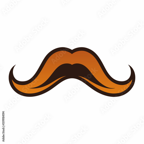 Mustache silhouette vector for cards, apparel, posters, and Father's Day digital downloads.