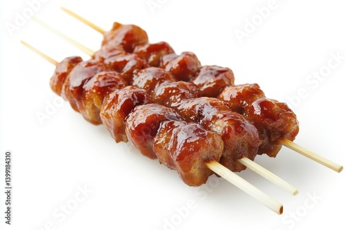 Grilled meat skewers photo