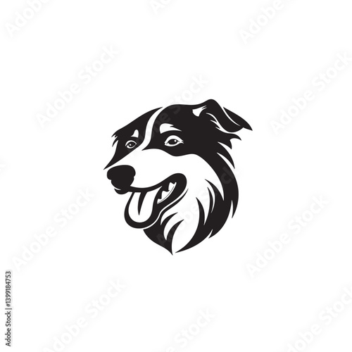 Iconic Dog Face Vector Logo Template