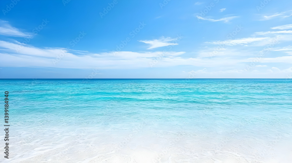 Tranquil Turquoise Beach Scene With Gentle Waves Tranquil Turquoise Beach Scene With Gentle Waves