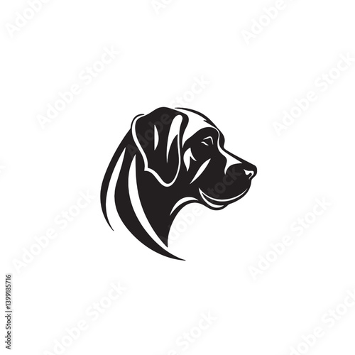 Dog Face Vector Emblem for Business