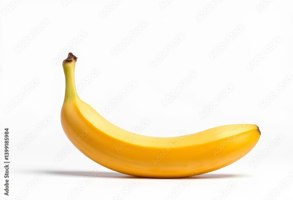 A perfectly ripe banana slice, isolated on a pure white background with a clipping path, exhibiting full depth of field, peel, half-moon A perfectly ripe banana slice, isolated on a pure white background with a clipping path, exhibiting full depth of field, peel, half-moon