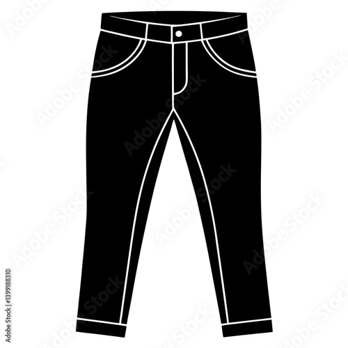  Jeans silhouette vector illustration