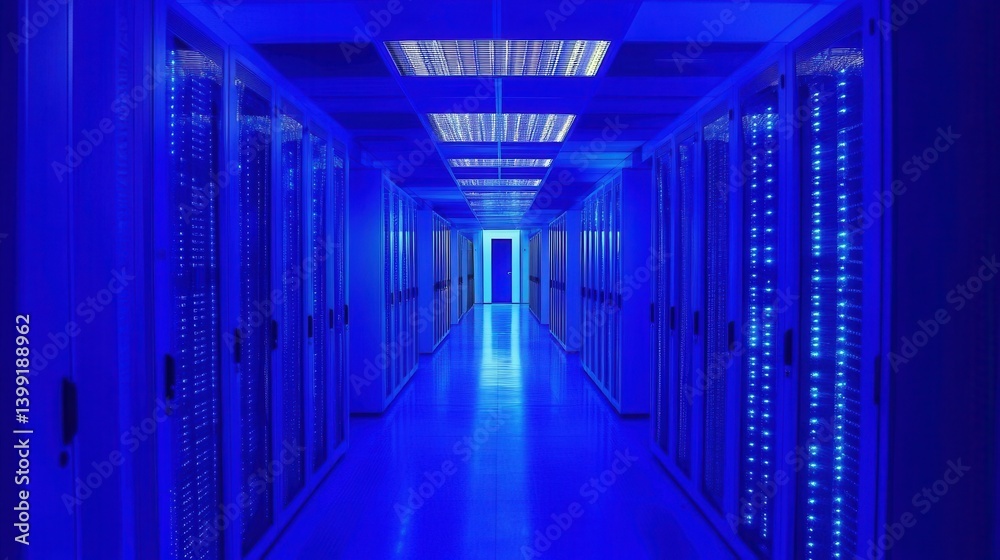 Digital Infrastructure Cloud Computing Technology Data Center Server Racks with Glowing Network Connections Cybersecurity Protection System Modern IT Hardware Storage Architecture Digital Infrastructure Cloud Computing Technology Data Center Server Racks with Glowing Network Connections Cybersecurity Protection System Modern IT Hardware Storage Architecture