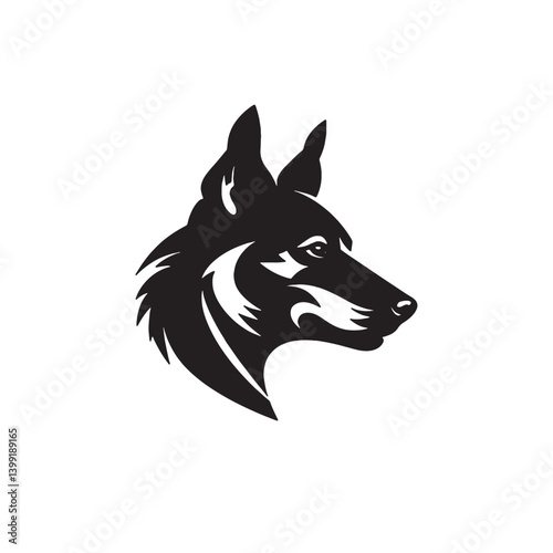 Minimalist Dog Logo Illustration