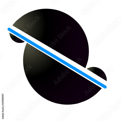 Abstract representation of a celestial body with dark tones and vibrant highlights, evoking mystery
