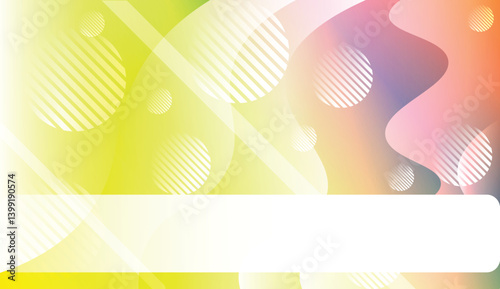 Fluid shapes composition with Abstract Wavy Background with Lines, Circle. For Business Presentation Wallpaper, Flyer, Cover, Landing Page. Vector Illustration with Color Gradient.