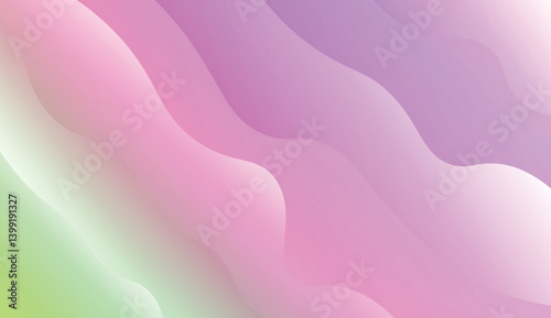 Wave Modern Background. For Your Design Wallpaper, Presentation, Banner, Flyer, Cover Page, Landing Page. Vector Illustration with Color Gradient.