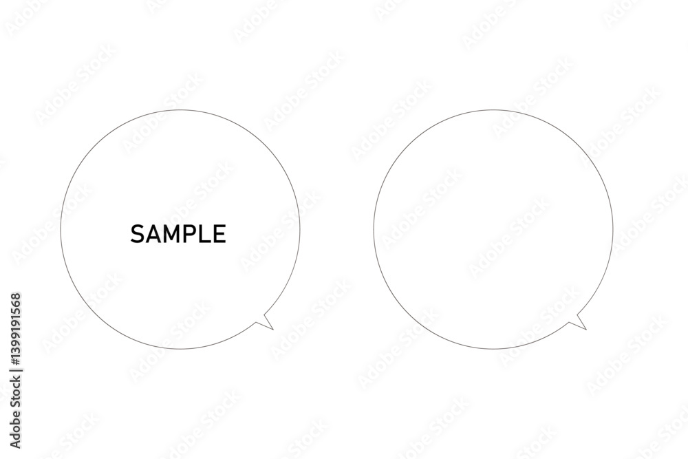 丸い吹き出し(スピーチバブル)
丸い吹き出し(スピーチバブル)