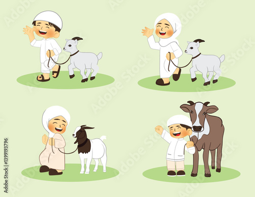Muslim Children Celebrate Eid al Adhah