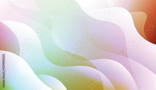 Template Abstract Background With Curves Lines. Design For Cover Page, Poster, Banner Of Websites. Vector Illustration with Color Gradient.