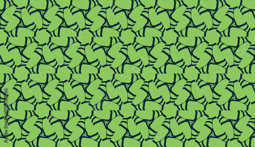 Pattern with abstract illusion triangles. Vector illustration. For your business, presentation, fashion print. light, dark green color. seamless