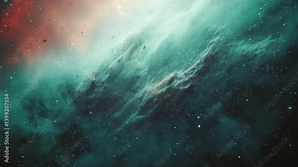 Obraz premium A beautiful artistic depiction of celestial space and cosmic nebulae