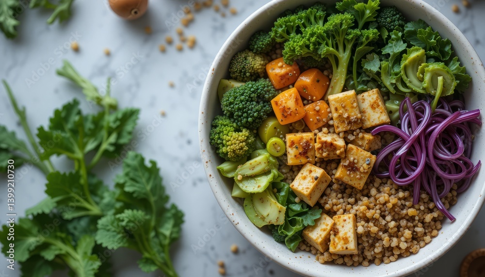 Buddha Bowl with Tofu, Quinoa and Roasted Vegetables Buddha Bowl with Tofu, Quinoa and Roasted Vegetables