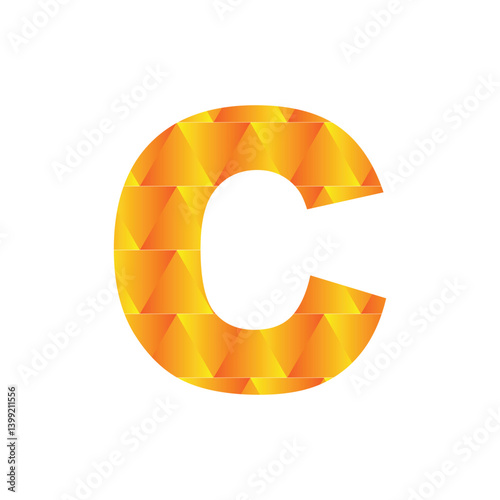 C letter 3d vector illustration logo design. 3d background design.