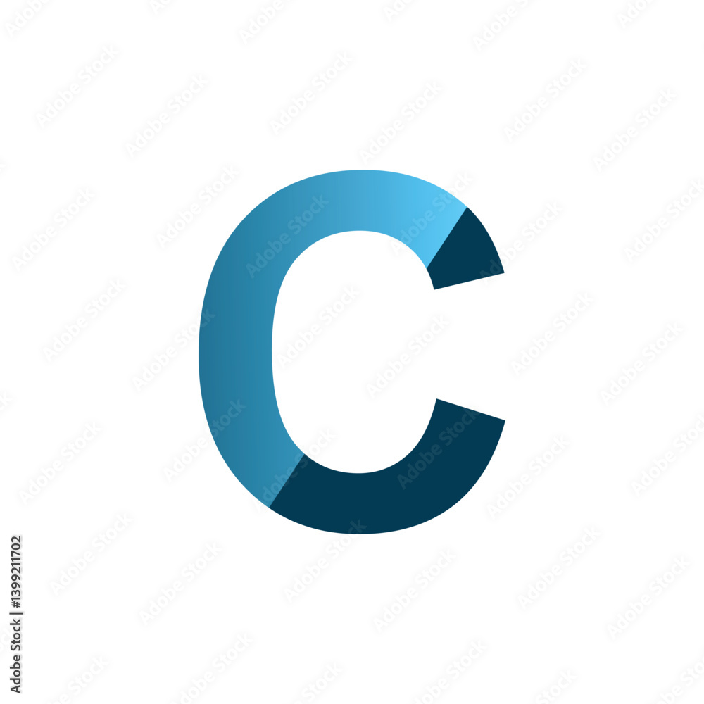 C letter 3d vector illustration logo design. 3d background design. C letter 3d vector illustration logo design. 3d background design.
