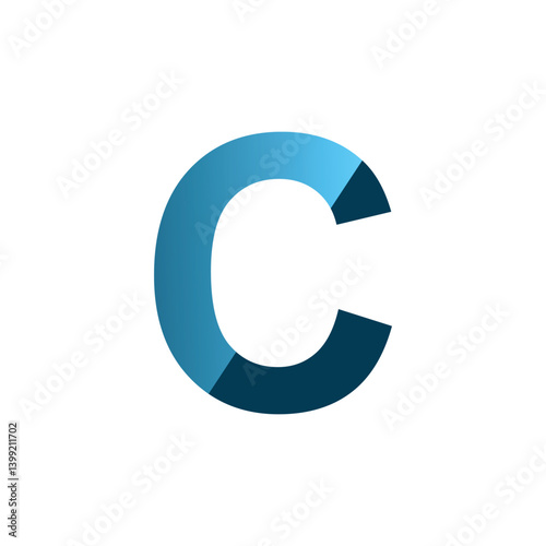 C letter 3d vector illustration logo design. 3d background design.